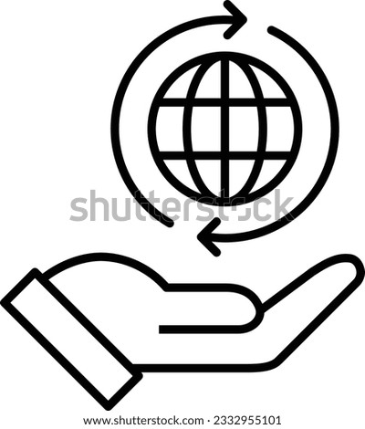 Vector Monochrome Environmental Icon Set
