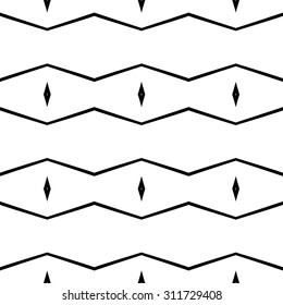Vector monochrome ethnic original seamless pattern. Tribal line rhombus background can be used for wallpaper, pattern fills, web page background, surface textures, textile, print, wrapping.