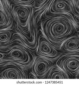 Vector monochrome field visualization of forces. Magnetic or gravitational fluctuations chart. Science backdrop with a matrix of arows with magnitude and direction. Flow representation. Interaction