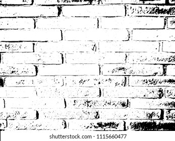Vector monochrome grunge background. Illustration of brick wall texture. Grunge Distress Sketch Stamp Overlay Effect