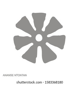Vector monochrome icon with Adinkra symbol Ananse Ntontan