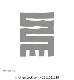 Vector monochrome icon with Adinkra symbol  Nkyinkyim