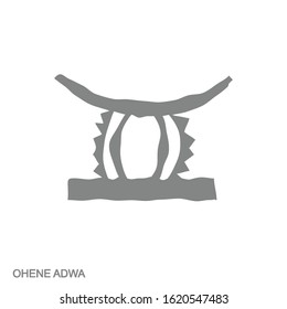 Vector monochrome icon with Adinkra symbol Ohene Adwa