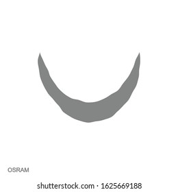 Vector monochrome icon with Adinkra symbol Osram