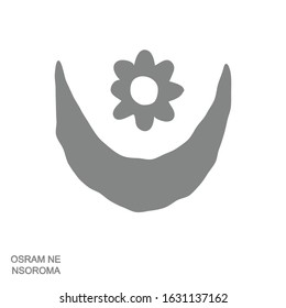 Vector monochrome icon with Adinkra symbol Osram Ne Nsoroma