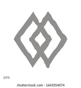 Vector Monochrome Icon Adinkra Symbol Epa Stock Vector (Royalty Free ...