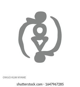 Vector monochrome icon with Adinkra symbol