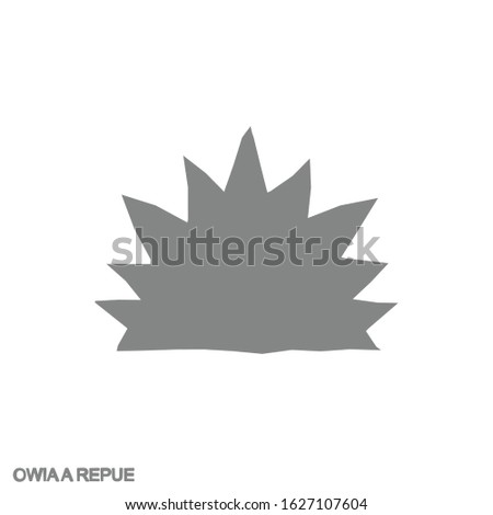 Vector monochrome icon with Adinkra symbol Owiaa Repue [[stock_photo]] © 