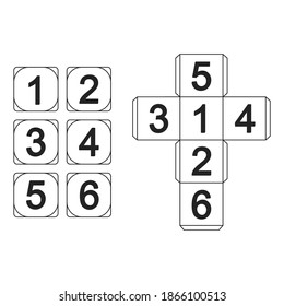 icono de vector monocromo con dados para su proyecto
