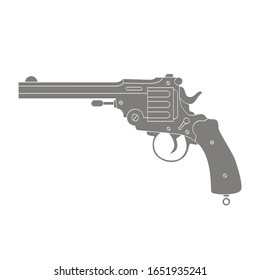 Vector monochrome icon with Revolver 