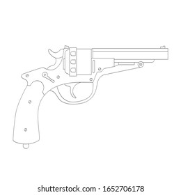 Vector monochrome icon with Revolver