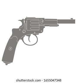 Vector monochrome icon with Revolver