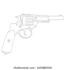 Vector monochrome icon with Revolver