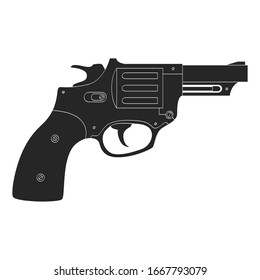 Vector monochrome icon with Revolver