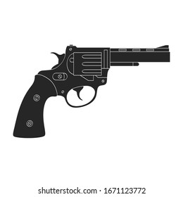 Vector monochrome icon with Revolver