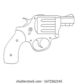 Vector monochrome icon with Revolver