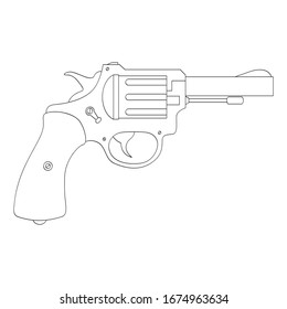 Vector monochrome icon with Revolver