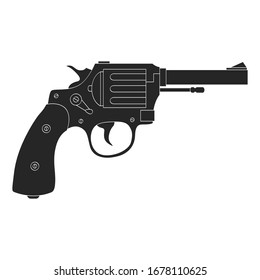 Vector monochrome icon with Revolver