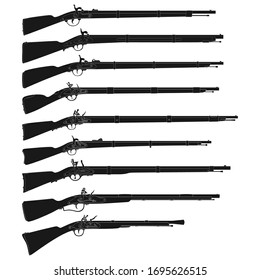 Monochrome Vektorillustration-Icon-Set mit antiken Flecken 