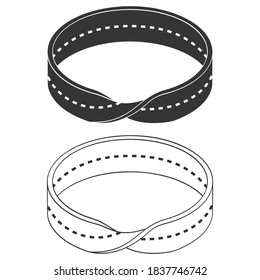 Vector Monochrome Icon With Möbius Strip For Your Project