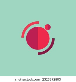 Vector monochrome illustration of cherry logo