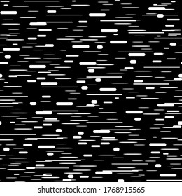 Vector monochrome illustration, dynamic composition of various rounded shapes in a horizontal rhythm. Minimalistic motion design. Seamless pattern.