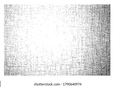 Vector monochrome illustration with fabric texture. Grunge background.
