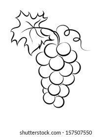 Grape Outline Images Stock Photos Vectors Shutterstock