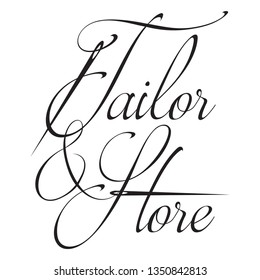 Vector monochrome illustration on the theme of tailoring.