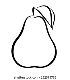 Pear Outline Images Stock Photos Vectors Shutterstock