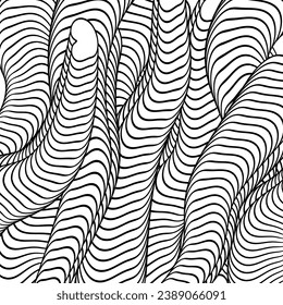 Vector monochrome lines seamless pattern Background