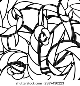 Vector monochrome lines seamless pattern Background