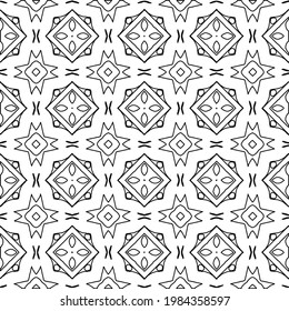 
Vector monochrome pattern, Abstract texture for fabric print, card, table cloth, furniture, banner, cover, invitation, decoration, wrapping.