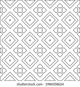 Vector monochrome pattern, Abstract texture for fabric print, card, table cloth, furniture, banner, cover, invitation, decoration, wrapping.