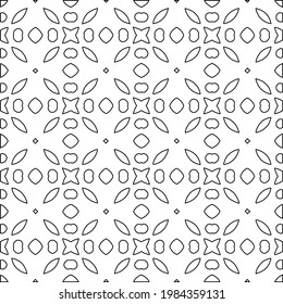 Vector monochrome pattern, Abstract texture for fabric print, card, table cloth, furniture, banner, cover, invitation, decoration, wrapping.