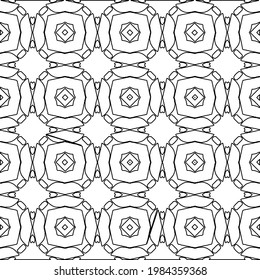 Vector monochrome pattern, Abstract texture for fabric print, card, table cloth, furniture, banner, cover, invitation, decoration, wrapping.