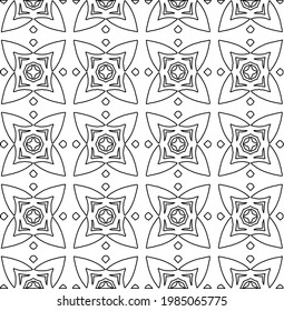 Vector monochrome pattern, Abstract texture for fabric print, card, table cloth, furniture, banner, cover, invitation, decoration, wrapping.