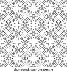 Vector monochrome pattern, Abstract texture for fabric print, card, table cloth, furniture, banner, cover, invitation, decoration, wrapping.