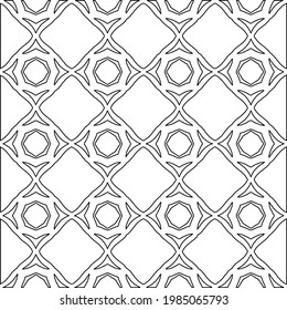 Vector monochrome pattern, Abstract texture for fabric print, card, table cloth, furniture, banner, cover, invitation, decoration, wrapping.