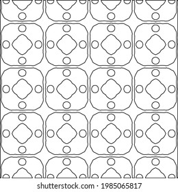 Vector monochrome pattern, Abstract texture for fabric print, card, table cloth, furniture, banner, cover, invitation, decoration, wrapping.