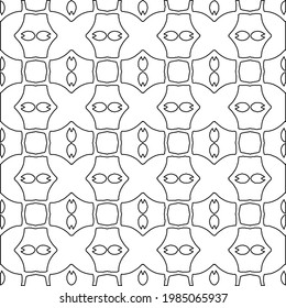Vector monochrome pattern, Abstract texture for fabric print, card, table cloth, furniture, banner, cover, invitation, decoration, wrapping.