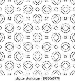 Vector monochrome pattern, Abstract texture for fabric print, card, table cloth, furniture, banner, cover, invitation, decoration, wrapping.