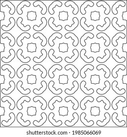 Vector monochrome pattern, Abstract texture for fabric print, card, table cloth, furniture, banner, cover, invitation, decoration, wrapping.