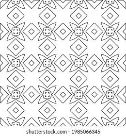 Vector monochrome pattern, Abstract texture for fabric print, card, table cloth, furniture, banner, cover, invitation, decoration, wrapping.