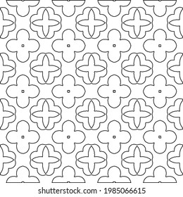Vector monochrome pattern, Abstract texture for fabric print, card, table cloth, furniture, banner, cover, invitation, decoration, wrapping.