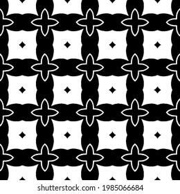 Vector monochrome pattern, Abstract texture for fabric print, card, table cloth, furniture, banner, cover, invitation, decoration, wrapping.