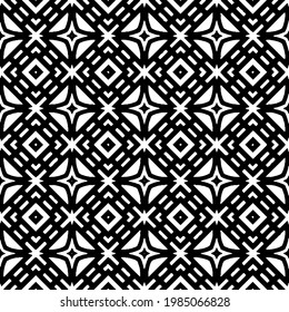 Vector monochrome pattern, Abstract texture for fabric print, card, table cloth, furniture, banner, cover, invitation, decoration, wrapping.