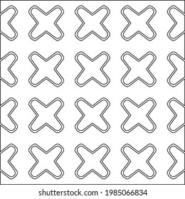 Vector monochrome pattern, Abstract texture for fabric print, card, table cloth, furniture, banner, cover, invitation, decoration, wrapping.
