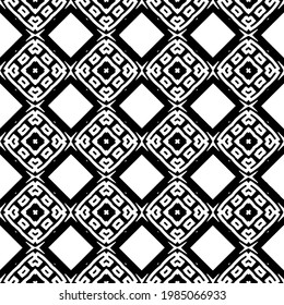 Vector monochrome pattern, Abstract texture for fabric print, card, table cloth, furniture, banner, cover, invitation, decoration, wrapping.