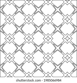Vector monochrome pattern, Abstract texture for fabric print, card, table cloth, furniture, banner, cover, invitation, decoration, wrapping.